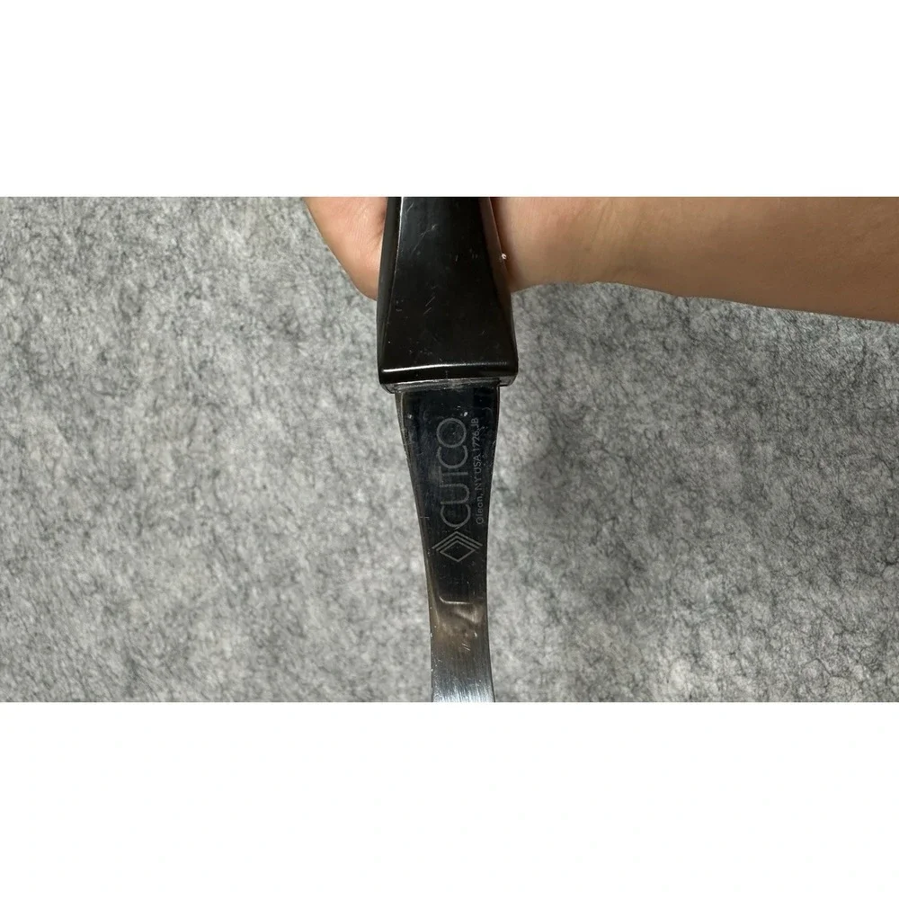 Vintage Cutco 1726 Turning 3 Prong Fork Dark Brown Swirl/Black Handle 11